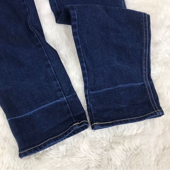 Vintage 50s Bareback Tapered Leg Cuffed Mom Jean‎ Rockabilly Dark Wash Size 0 - Picture 8 of 13